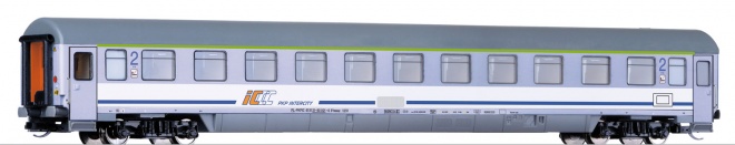 Passenger car 2nd class in IC livery<br /><a href='images/pictures/Tillig/13553.jpg' target='_blank'>Full size image</a>
